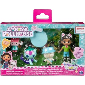 Spin Master Gabbys Dollhouse: Cat Adventures - Gabby & Friends Camping Figure Set - 6067225