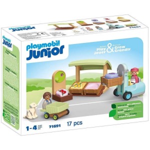 Playmobil Junior Πάγκος Βιολογικών Προϊόντων και Κλαρκ για 1-4 ετών - 71691 