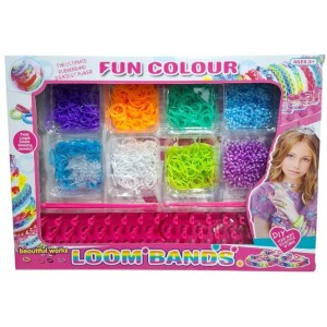 Κασετίνα Λαστιχάκια Κατασκευές Rainbow Loom Plexi flexi  για 3+ ετών - J197-1