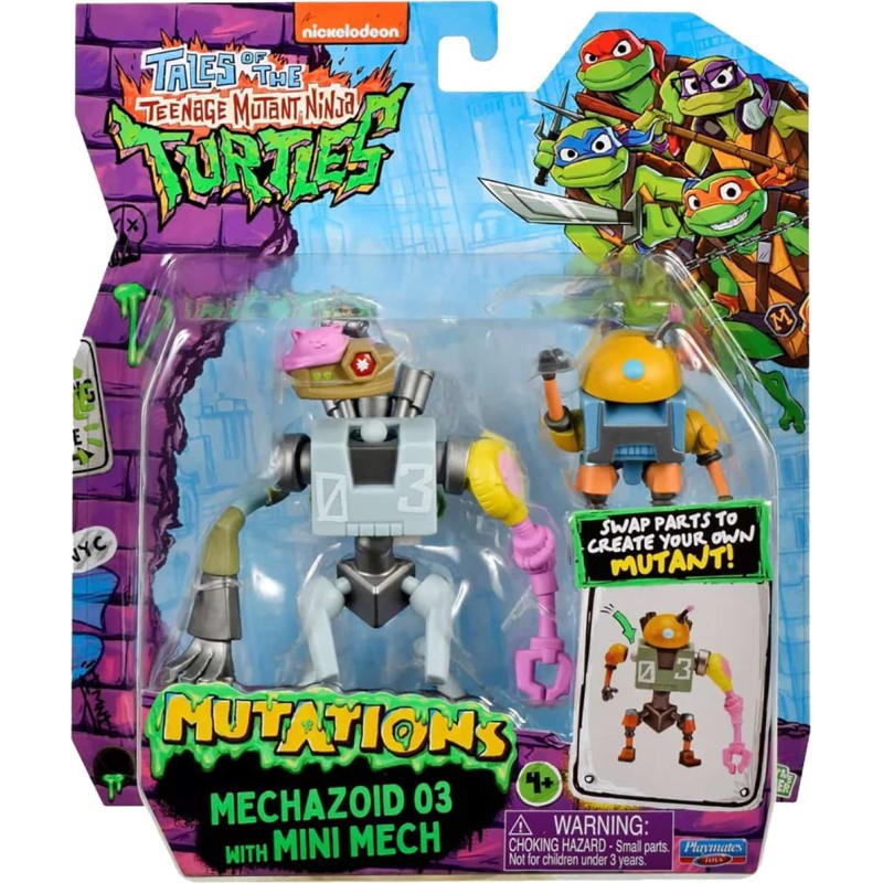 TMNT ΧΕΛΩΝΟΝΙΝΤΖΑΚΙΑ Φιγούρα MECHAZOID 03 WITH MINI MECH 12cm MIX & MATCH T0201900-7 TMNT ΧΕΛΩΝΟΝΙΝΤΖΑΚΙΑ Φιγούρα MECHAZOID 03 WITH MINI MECH 12cm MIX & MATCH T0201900-7